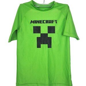NEW Mojang Minecraft Official Product Rashguard Green Kids Size M (7/8)
